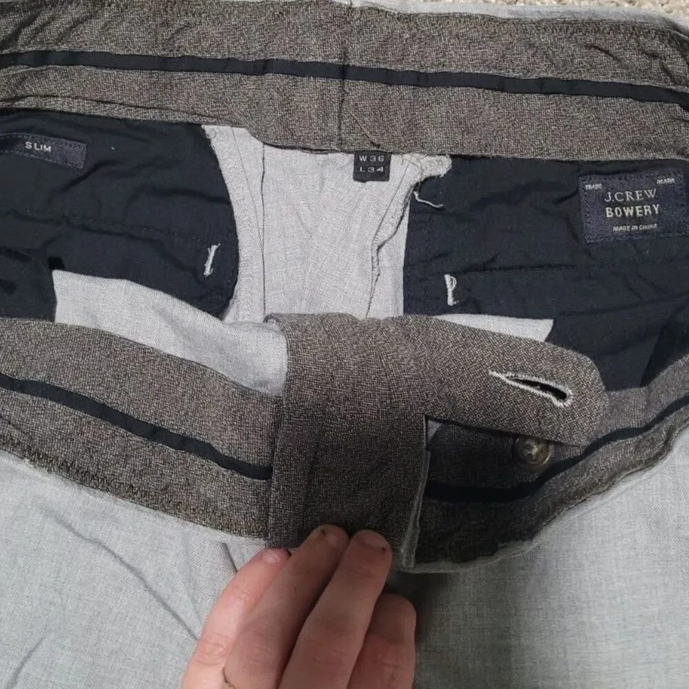 J. Crew Bowery Slim Gray Pants